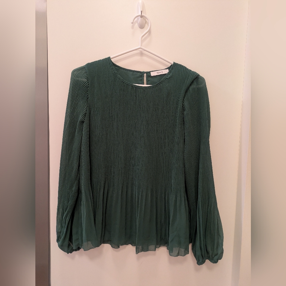 Long Sleeve Green Blouse